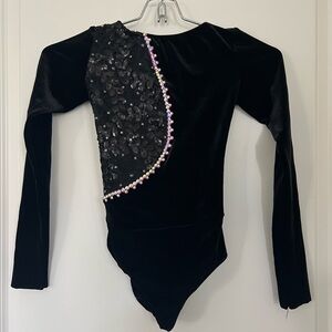 Black one piece dance costume